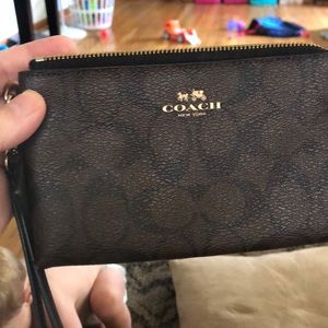 Coach double wristlet